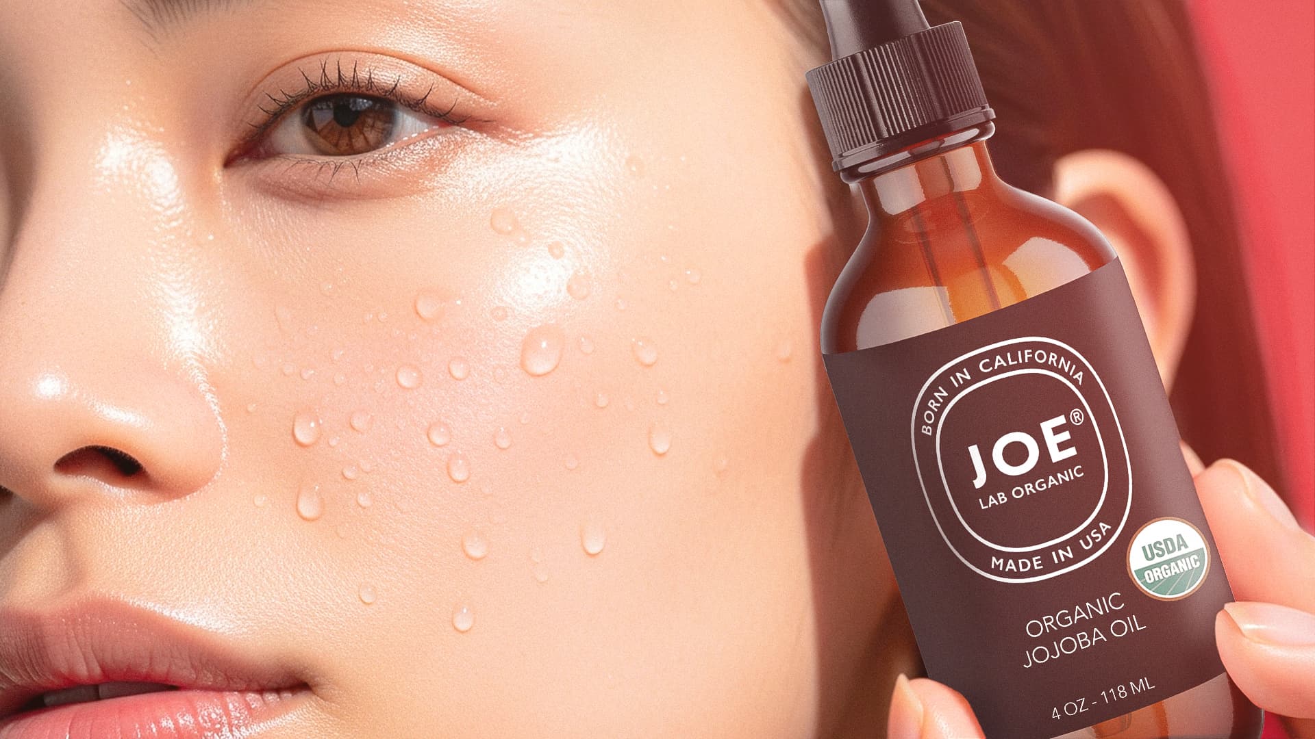 Woman with organic skincare